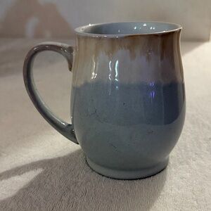 Two-Tone Ceramic Glaze Mug - Blue and Brown